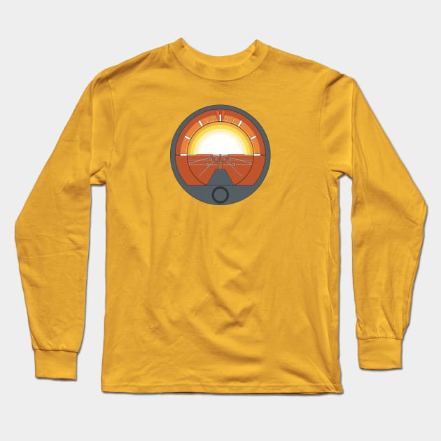 Attitude Indicator Sunset Long Sleeve T-Shirt by Kassi Skye